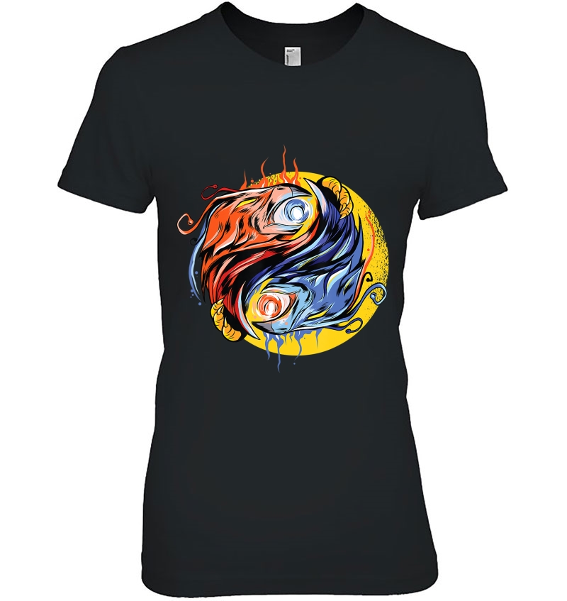 Phoenix Yin Yang - Yoga Fire Bird Motivational Tee Hoodie