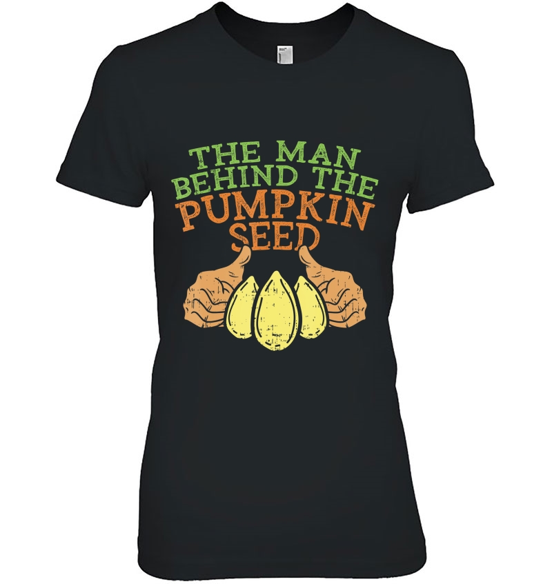 Pregnancy Couple Shirt Man Behind The Pumpkin Seed Halloween Hoodie