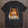 Rough Collie Only Face Christmas Dog Lover Gift Tee