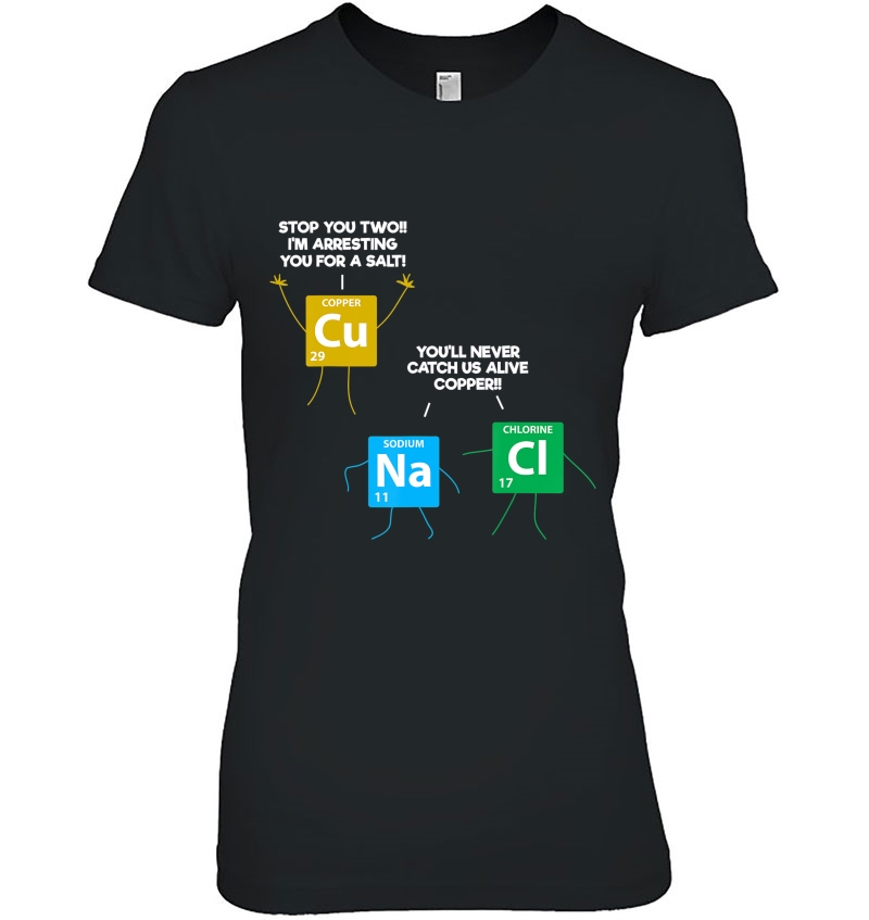 Salt And Copper Periodic Table Police Pun Chemistry Hoodie