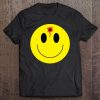 Smiley Face Bullet Hole Funny Men Women Happy Gift Tee