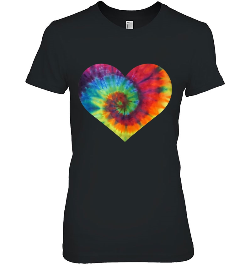 Tie Dye Rainbow Hear Lgbtq Pride Month Gift Tank Top Ladies Tee