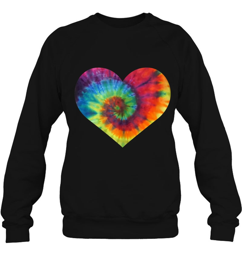 Tie Dye Rainbow Hear Lgbtq Pride Month Gift Tank Top Sweatshirt