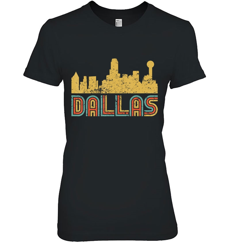 Vintage Retro Dallas Texas Skyline Hoodie