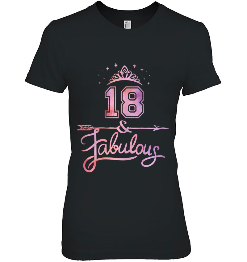 Women 18 Years Old And Fabulous Happy 18Th Birthday Hoodie