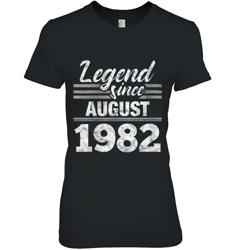 Womens 37Th Birthday Gift Legend Since August 1982 V-Neck Ladies Tee