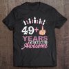 Womens 50Th Birthday Gift Idea I Am 49 Plus Middle Finger Christmas V-Neck Tee