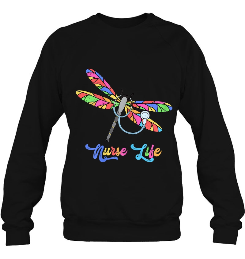 Womens Colorful Dragonfly Nurse Life Mugs