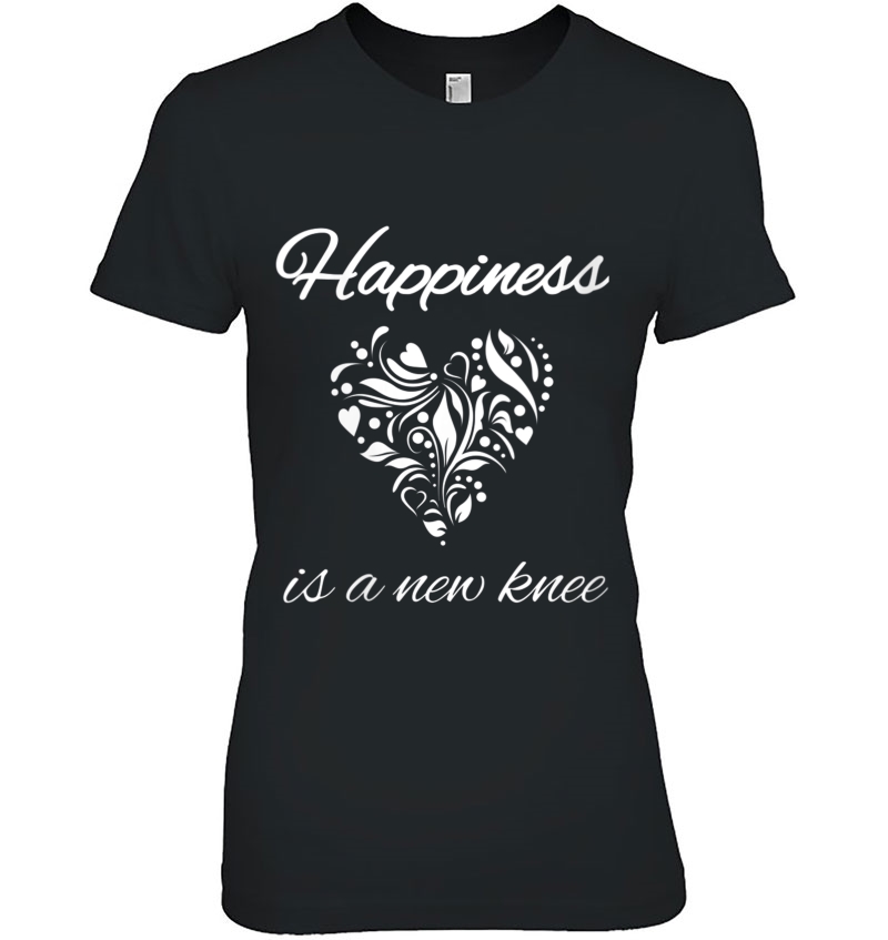 Womens Happiness Is A New Knee - Knee Replacement V-Neck Ladies Tee