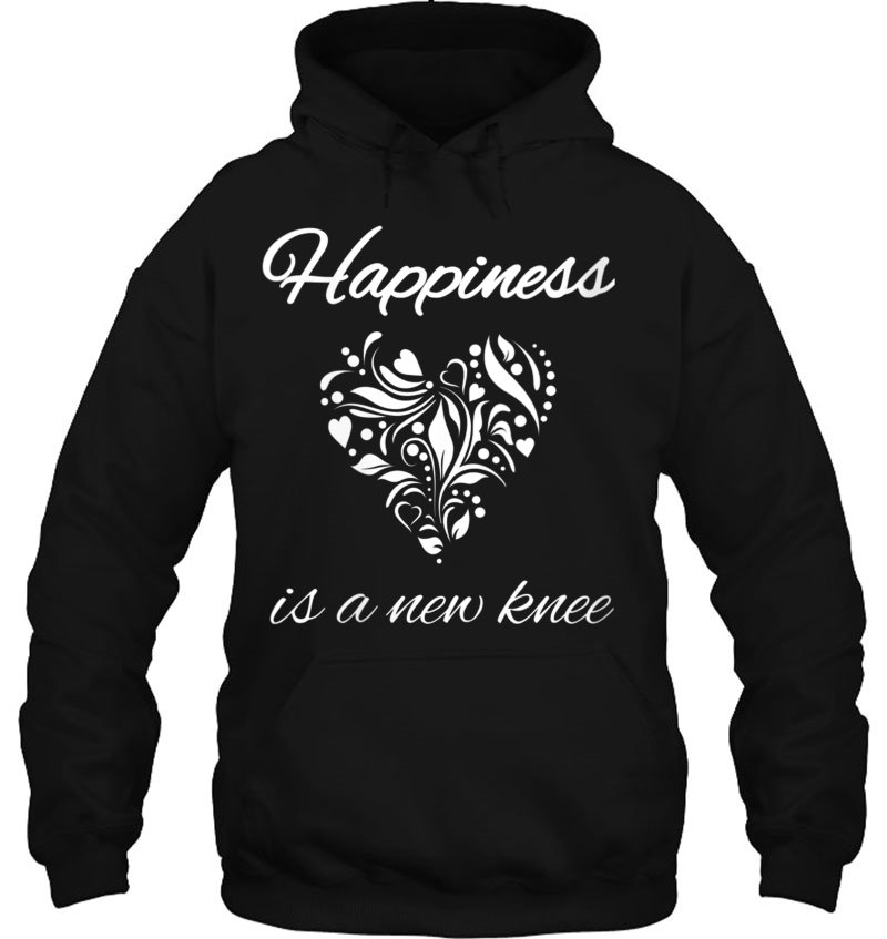 Womens Happiness Is A New Knee - Knee Replacement V-Neck Hoodie