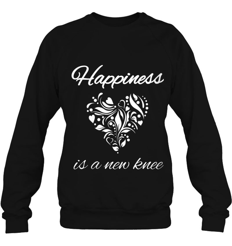 Womens Happiness Is A New Knee - Knee Replacement V-Neck Sweatshirt