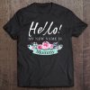 Womens Hello My New Name Is Mommy Funny Baby Reveal Novelty Gift V-Neck Tee