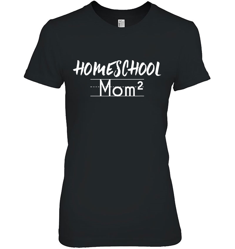 Womens Homeschool Mom Shirt 2 Kids To The Power Of Two Hoodie