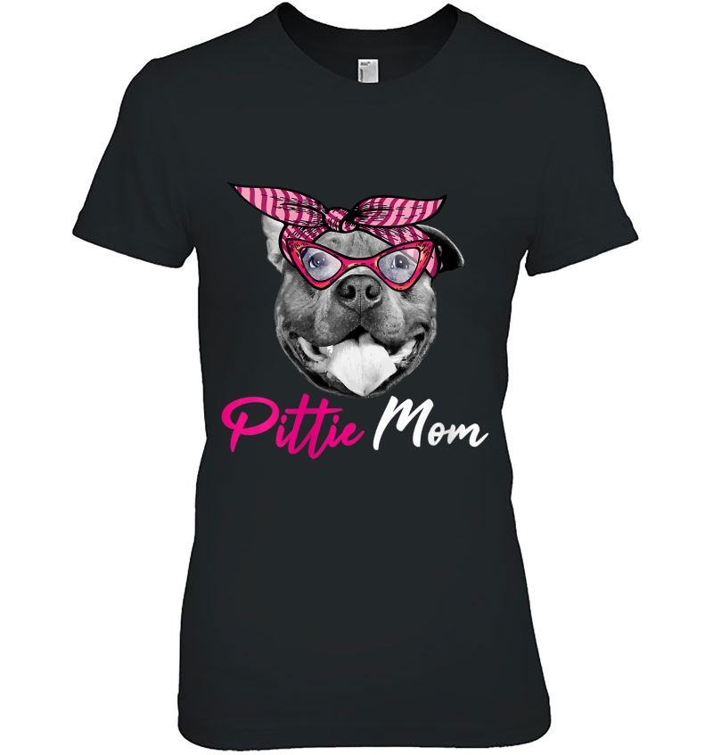 Womens Pittie Mom Cute Pitbull Womens Mama Gift For Pitbulls Lovers V-Neck Hoodie