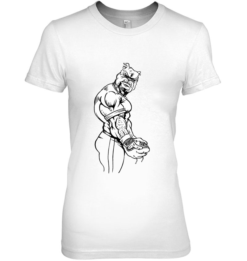 Boxer Bulldog Gift For Boxing Fan Cartoon Graphic Tee Shirts Ladies Tee