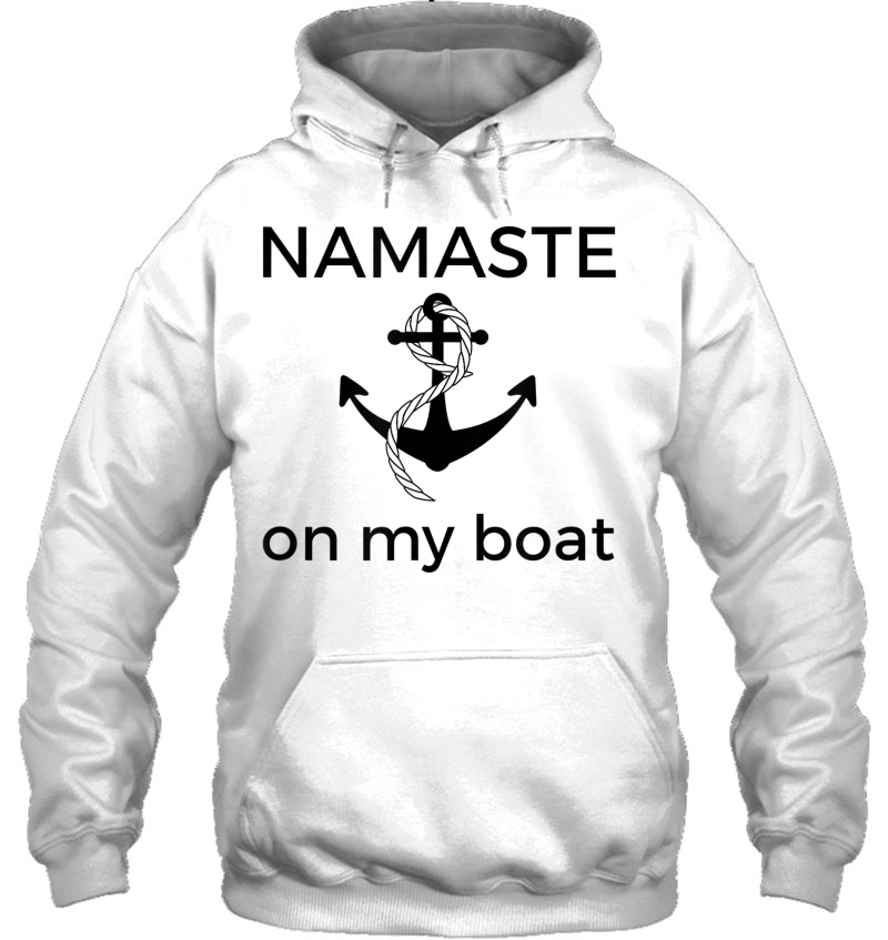 Namaste On My Boat Sailors Sailboat Crew Anchor Yoga Tshirt Mugs