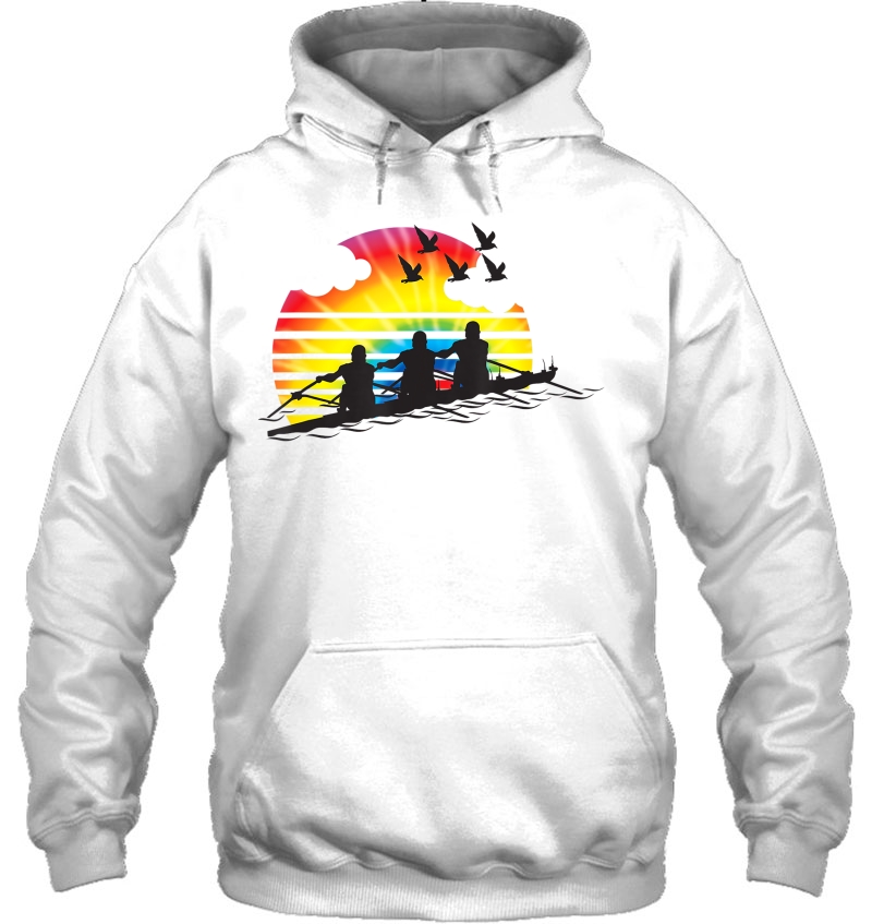 Rowing Team Sunset Lake Shirt Crew Sport Tie Dye Tee Gift Mugs