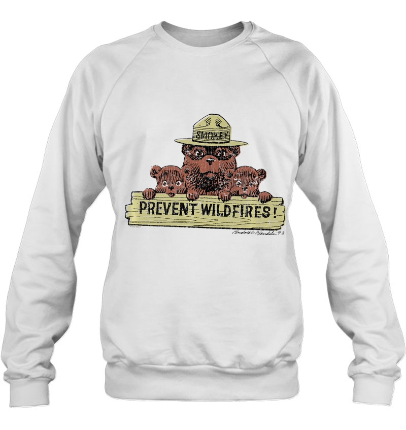 Smokey Bear Prevent Wildfires Sign With Cubs Premium Sweatshirt