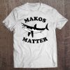 Womens Makos Matter Ocean Conservation Mako Shark V-Neck Tee