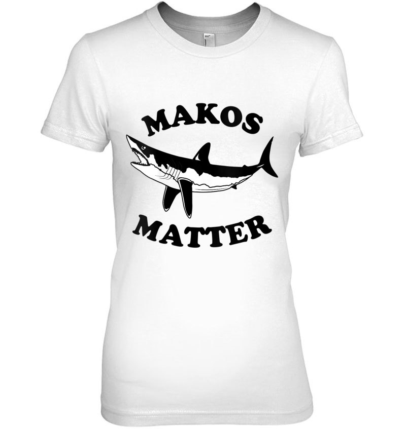 Womens Makos Matter Ocean Conservation Mako Shark V-Neck Hoodie