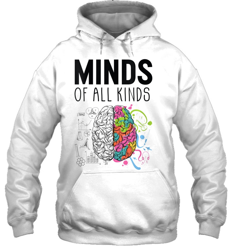 Womens Neurodiversity Brain V-Neck Hoodie