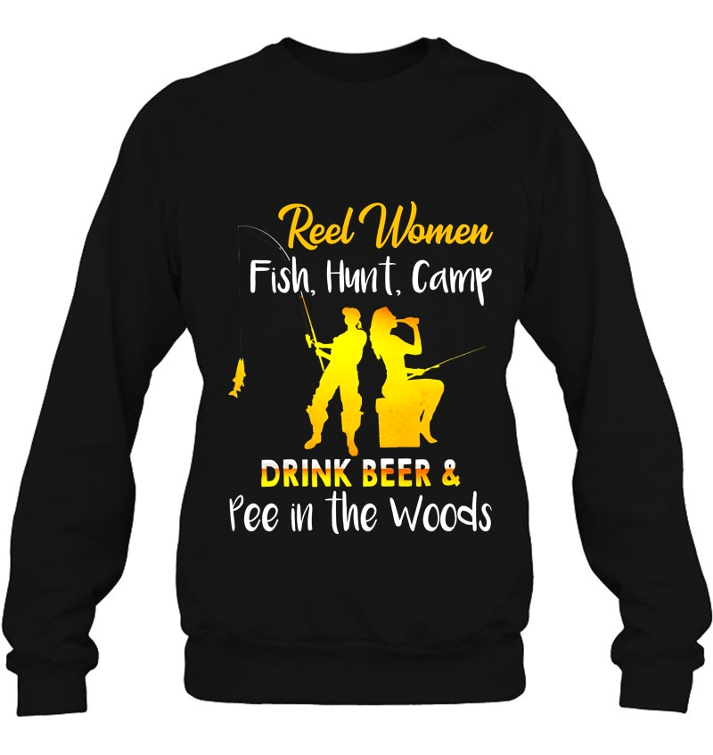 Reel Women Fish Hunt Camp Drink Beer & Pee In The Woods Mugs