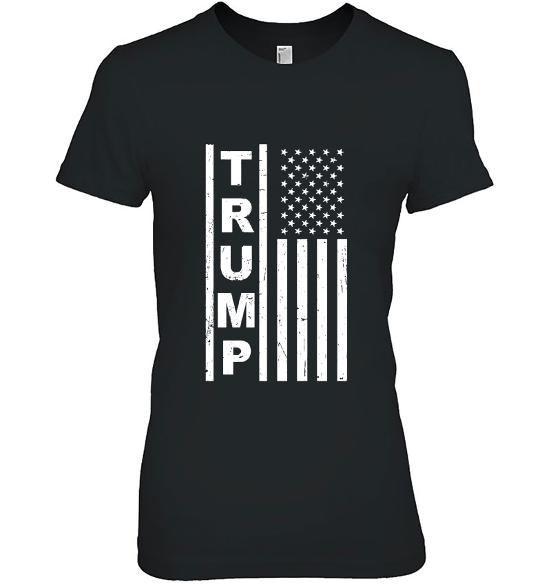 Trump American Flag US President 2020 Ladies Tee