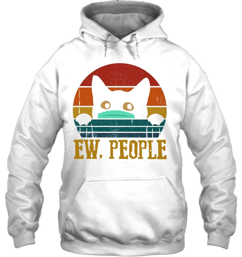 Ew People Funny Cat Wear Mask Vintage Version Mugs