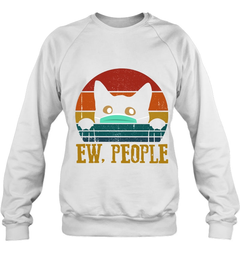 Ew People Funny Cat Wear Mask Vintage Version Mugs