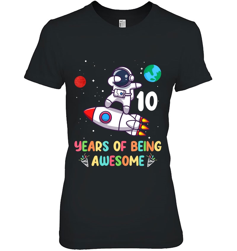 10Th Birthday Gif 10 Years Old Dabbing Astronaut Hoodie