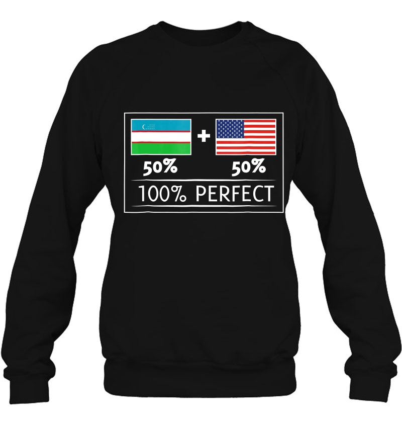 50 Uzbekistan 50 Usa Flags 100 Perfect Uzbekistani Tshirt Mugs