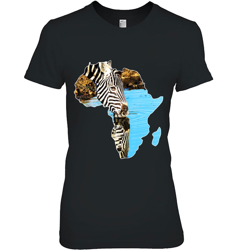 African Safari Wildlife Zebra Africa Map Hoodie