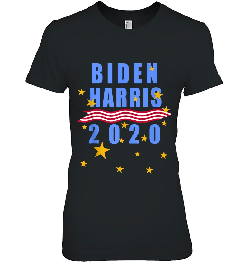Biden Harris 2020 With American Flag Motifs Tank Top Ladies Tee