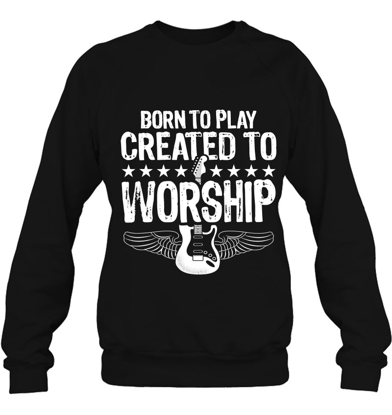 Born To Play Created To Worship Electric Guitar Guitarist Mugs