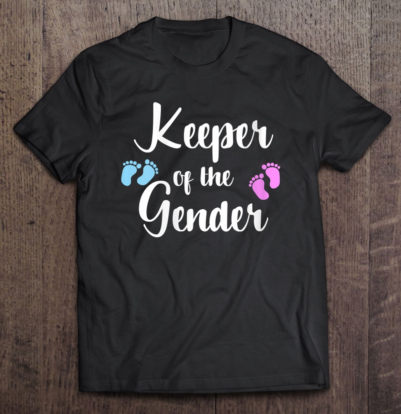 Womens Keeper Of Gender Reveal Baby Announcement Party