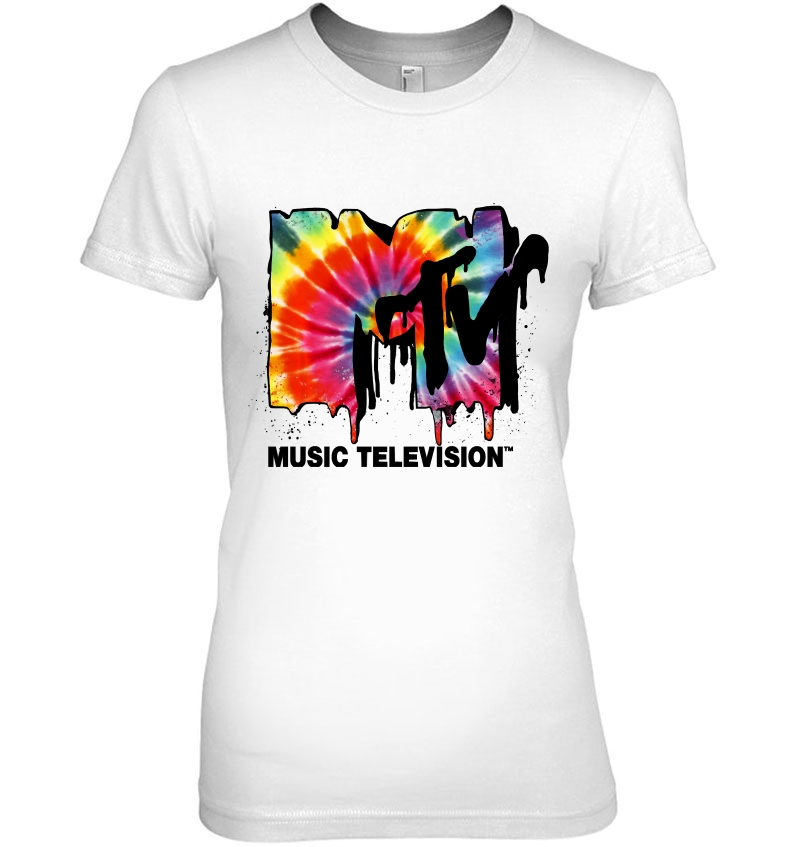 Mtv Classic Tie Dye Drip Logo Hoodie