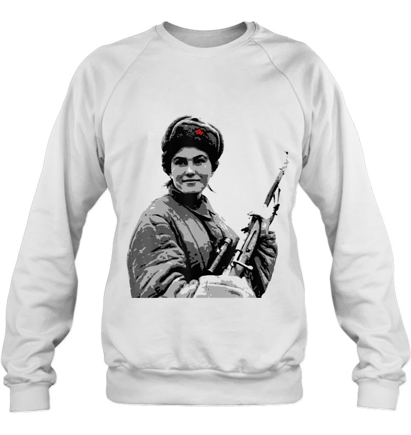 Russian Female Sniper Ww2 Vintage Poster Sweatshirt