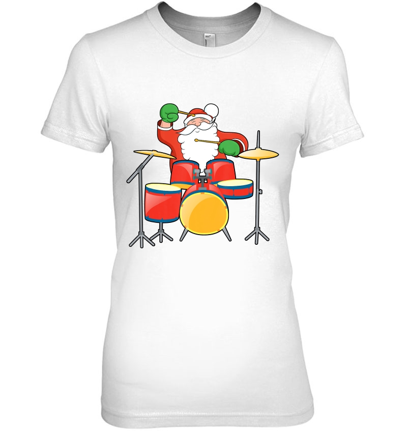 Santa Claus Drumming Christmas Holiday Hoodie