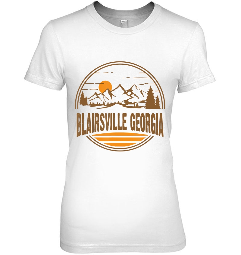 Vintage Blairsville, Georgia Mountain Hiking Souvenir Print Hoodie