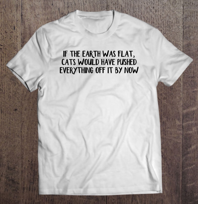 Womens If The Earth Was Flat Cats Would Have Pushed Everything Off V-Neck Shirt