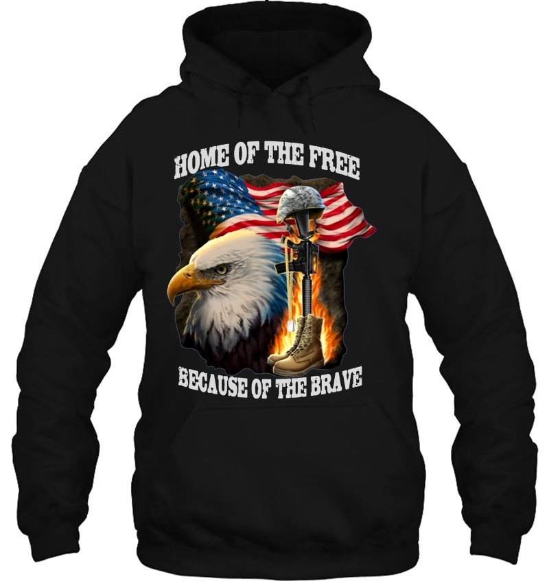 Home Of The Free Because Of The Brave Veteran Eagle American Flag Version Mugs