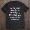 I'm Smiling Under The Mask & Hugging You In My Heart #Teacherlife Colorful Version Tee