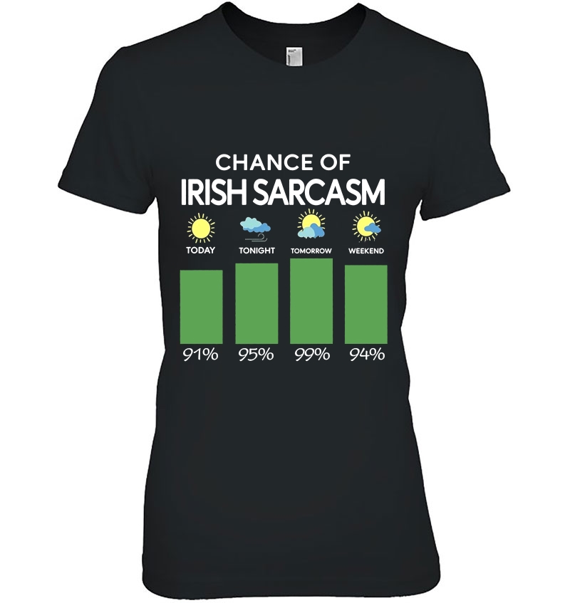 Chance Of Irish Sarcasm Funny Weather Hoodie