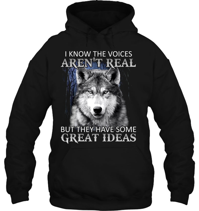 I Know The Voices Aren't Real But They Have Some Great Ideas Wolf Version Mugs