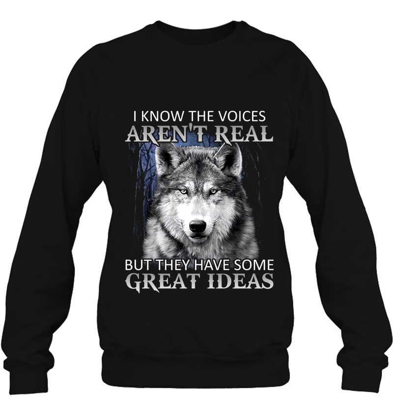 I Know The Voices Aren't Real But They Have Some Great Ideas Wolf Version Mugs