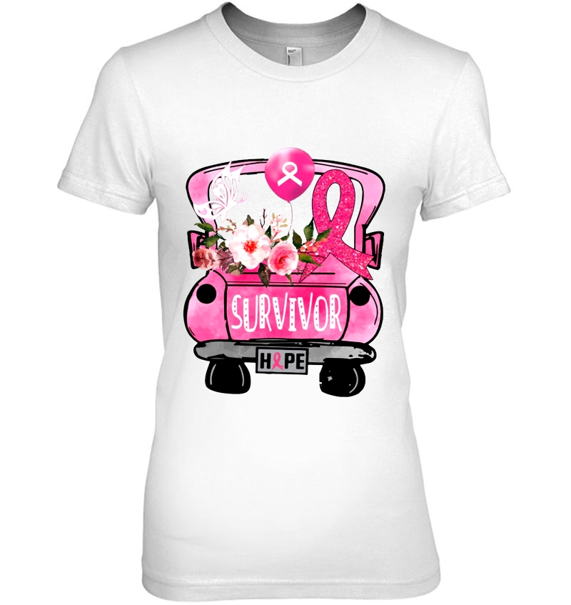 Survivor Hope Breast Cancer Awareness Pink Truck Version Hoodie