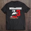 3Rd Birthday Boy Wooooh! I Am 3 Train Bday Shirt Tee