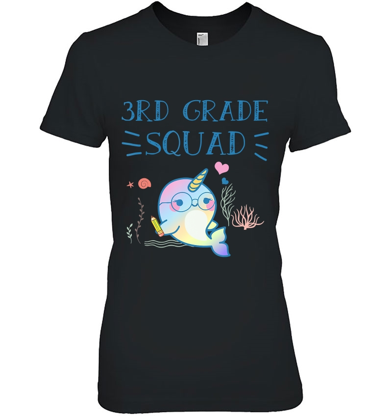 3Rd Grade Squad Unicorn Mermaid Narwhals Cute Shirt Gift Hoodie