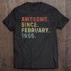 Awesome Since February 1955 65Th Birthday Gifts 65 Years Old Tee