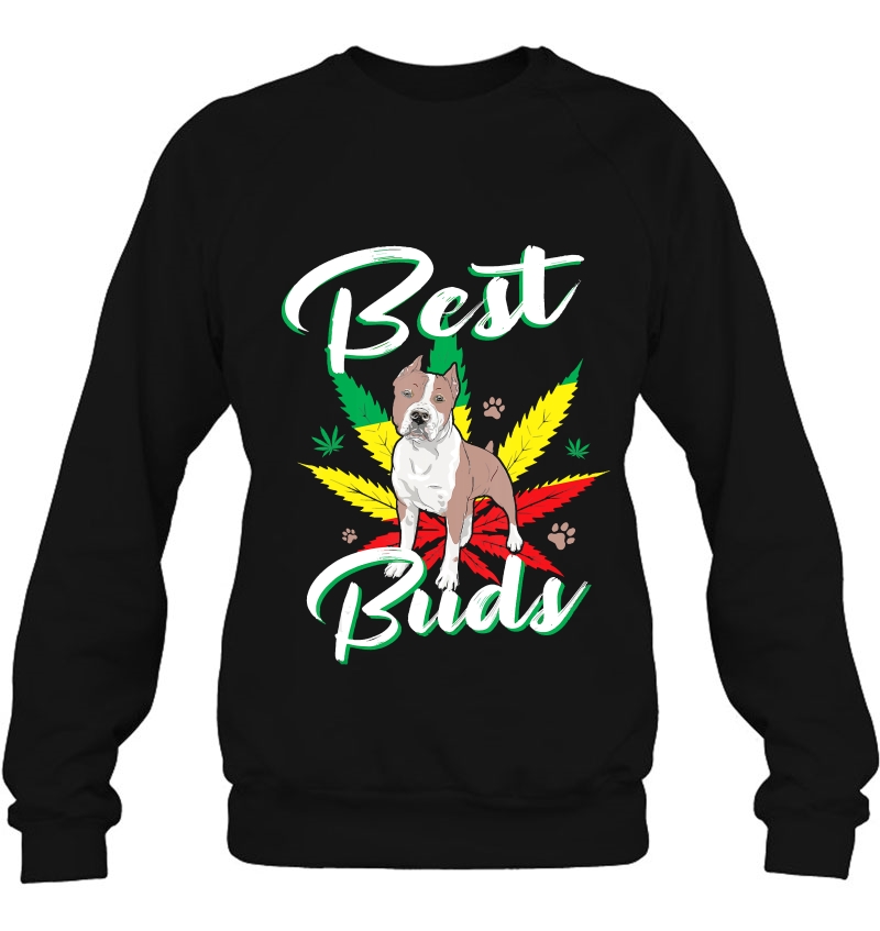 Best Buds Weed Pitbull Dog With Gold Marijuana Leaf Dog Gift Mugs